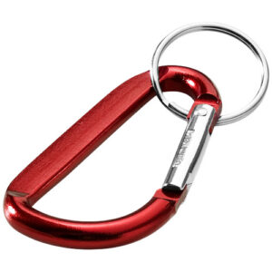 Timor RCS Karabiner Schlüsselanhänger aus recyceltem Aluminium - rot