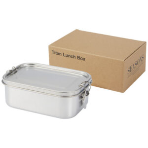 Titan Lunchbox aus recyceltem Edelstahl - silber