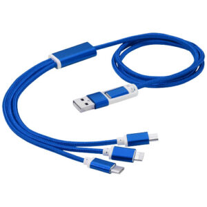 Versatile 5-in-1-Ladekabel - royalblau