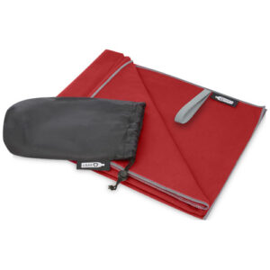 Pieter ultraleichtes und schnell trocknendes Handtuch aus rPET 130 x 80 cm - rot