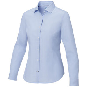 Cuprite Langarm Shirt aus Bio-Baumwolle für Damen - hellblau, 2XL