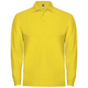 Estrella Langarm Poloshirt für Herren - gelb, 3XL