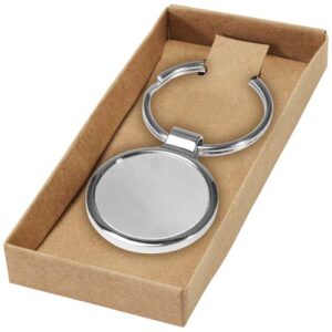 Orlene runder Schlüsselanhänger - silber