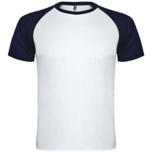 Indianapolis T-Shirt Unisex aus recyceltem Material - weiss / Marineblau, 3XL
