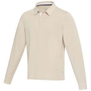 Clyde Rugby Polo Sweatshirt Unisex - Haferflocken, 2XS
