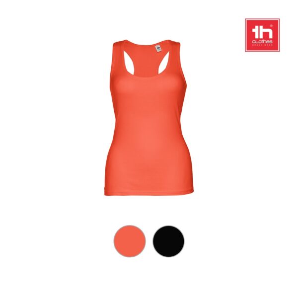 THC TIRANA. Ärmelloses Baumwoll-T-Shirt für Frauen