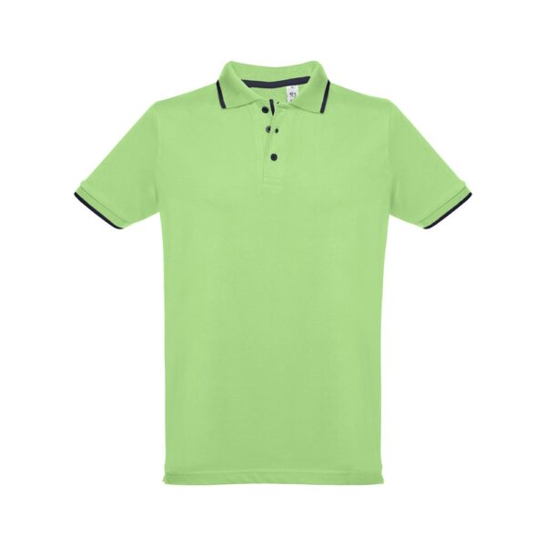 THC ROME. Zweifarbiges Baumwoll-Poloshirt für Herren - hellgrün, XXL