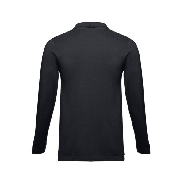 THC BERN. Langarm-Poloshirt für Herren aus kardierter Baumwolle