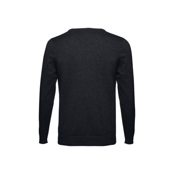 THC MILAN. Herren-Pullover mit V-Ausschnitt aus Baumwolle und Polyamid