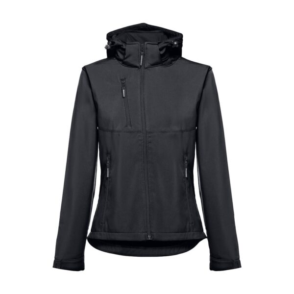 THC ZAGREB WOMEN. Gürtel-Softshell-Jacke für Damen - schwarz, XXL