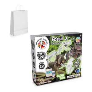 2 in 1 Fossil Excavation Kit II. Lernspiel lieferung inklusive einer kraftpapiertasche (90 g/m²), aus FSC™-zertifiziertem Material und anderen kontrollierten Materialien hergestellt