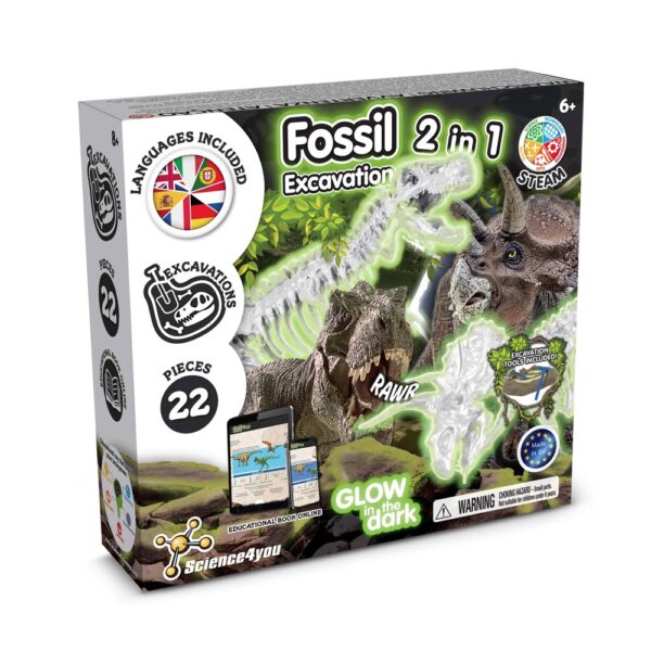 2 in 1 Fossil Excavation Kit V. Lernspiel lieferung inklusive einer faltbaren geschenktasche aus 190T