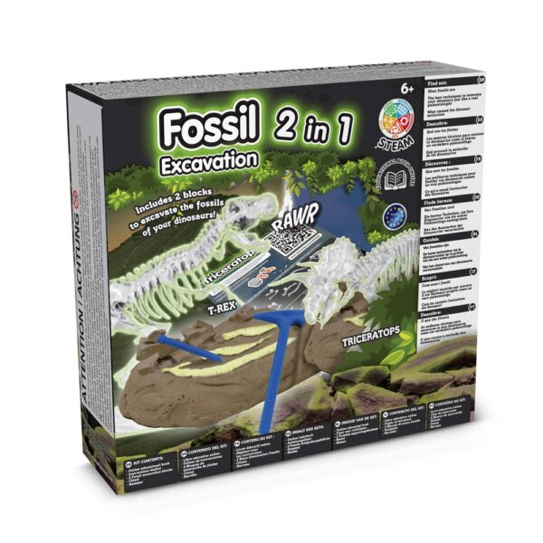 2 in 1 Fossil Excavation Kit V. Lernspiel lieferung inklusive einer faltbaren geschenktasche aus 190T