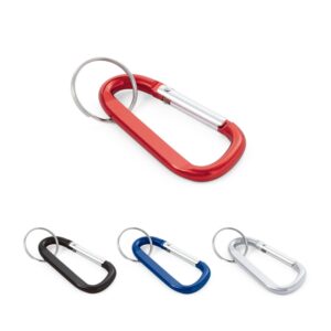 MATTHEW. Karabinerclip aus Aluminium mit Schlüsselring