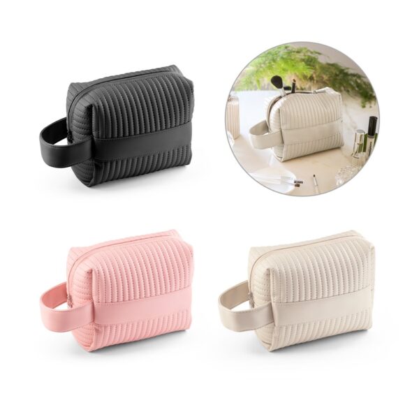 GILI. Kulturbeutel aus PU (21% recyceltes PU und 30% recyceltes Polyester)