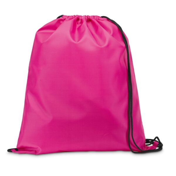 CARNABY. 210D Rucksacktasche mit schwarzen Zugbändern - rosa
