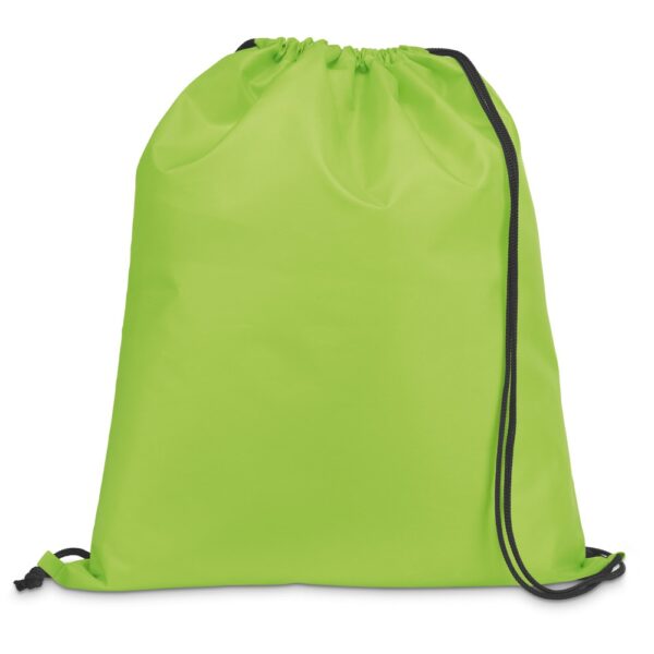 CARNABY. 210D Rucksacktasche mit schwarzen Zugbändern - hellgrün