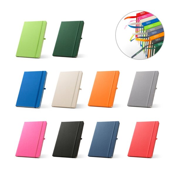 ANNE. A5 Notizbuch aus recyceltem Polyester (100% rPET) mit linierten Seiten