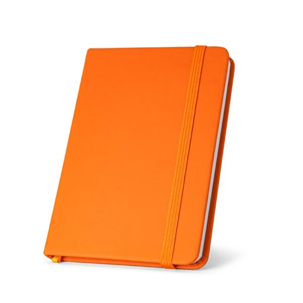 HEMINGWAY. A5 PU-Notizblock mit unlinierten Blättern - orange
