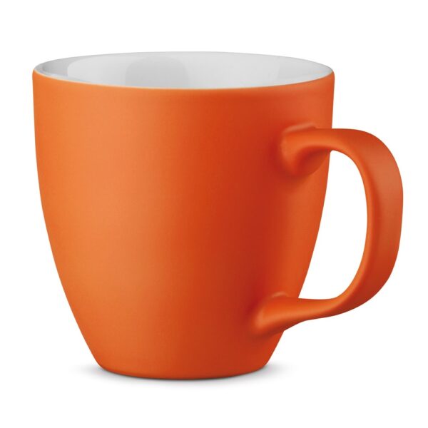 PANTHONY MAT. Becher aus Hydroglasur-Porzellan mit 450 ml Fassungsvermögen - orange, 450 mL