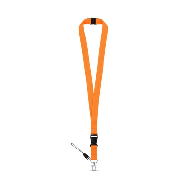 MURRAY. Lanyard aus Polyester (20 mm) mit einem Schlüsselband - orange