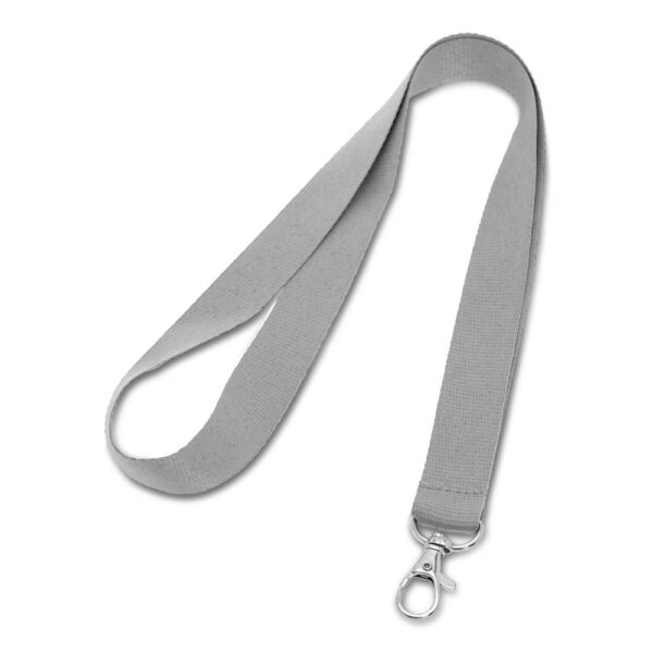 LARIAT. Lanyard aus Polyester mit 20mm Breite - hellgrau