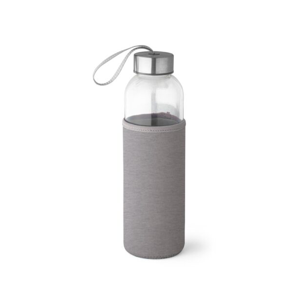 RAISE. Glas und Edelstahl Sportflasche 520 mL - hellgrau, 520 ml