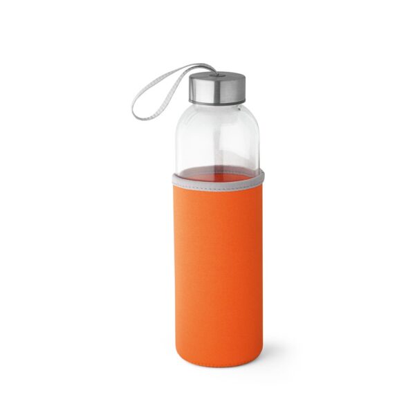 RAISE. Glas und Edelstahl Sportflasche 520 mL - orange, 520 ml