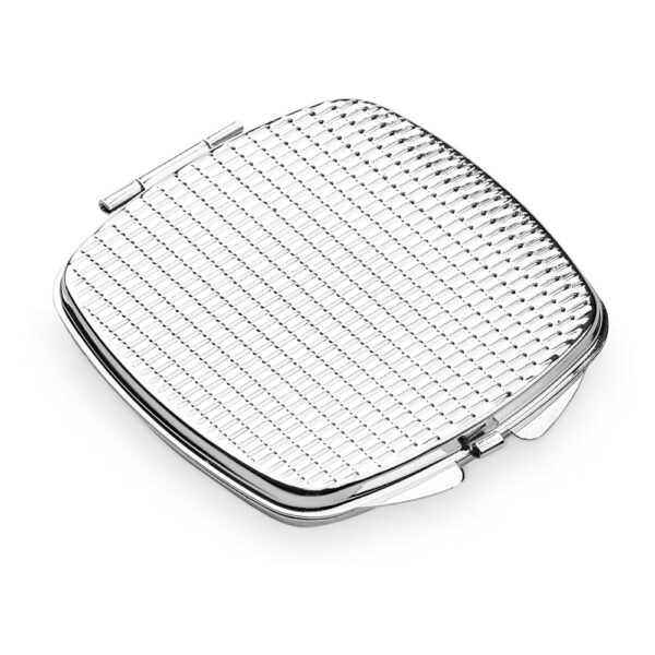 SHIMMER. Doppelter Taschenspiegel aus Metall