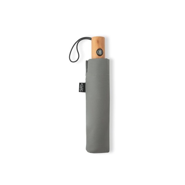 RIVER. Faltbarer Regenschirm aus recyceltem Polyester (100% rPET) 190T Pongé mit automatischer Öffnung und Schließung