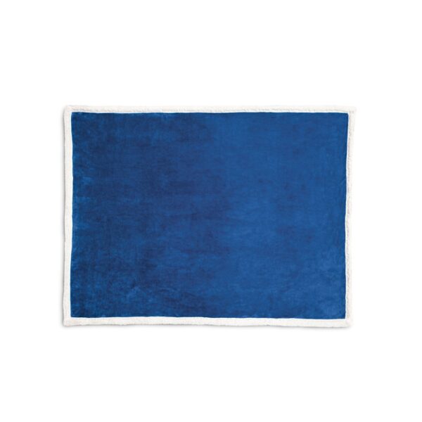 HEIDEN. Wendbare Fleecedecke (190 g/m²) mit Satinband und personalisierter Karte