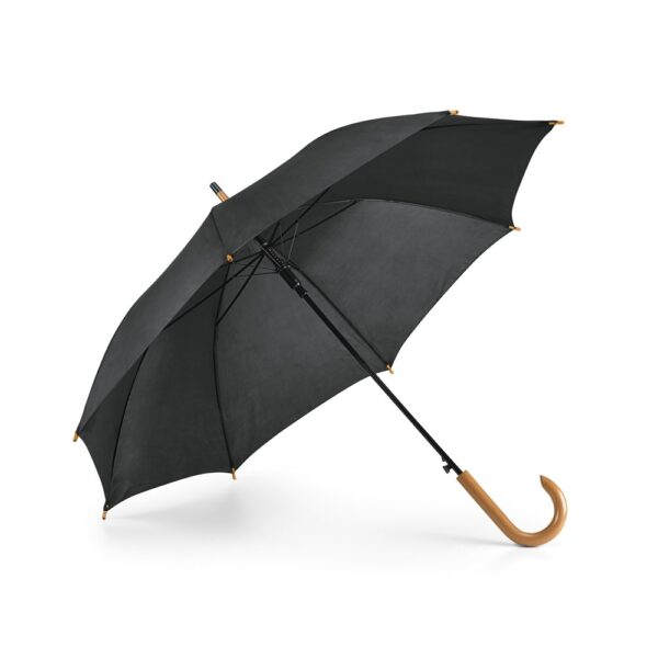 PATTI. Regenschirm aus 190T-Polyester mit automatischer Öffnung - schwarz