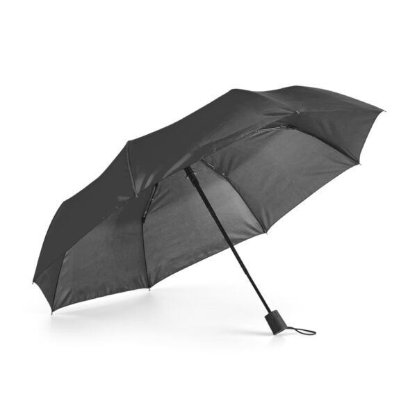 TOMAS. Taschenschirm aus 190T Pongé mit automatischer Öffnung - schwarz