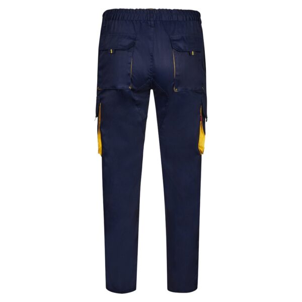 VL HYPNOS. Zweifarbige Twill-Hose mit mehreren Taschen (200 g/m²), aus Baumwolle (35 %) und Polyester (65 %)
