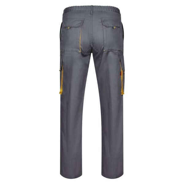 VL HYPNOS. Zweifarbige Twill-Hose mit mehreren Taschen (200 g/m²), aus Baumwolle (35 %) und Polyester (65 %)