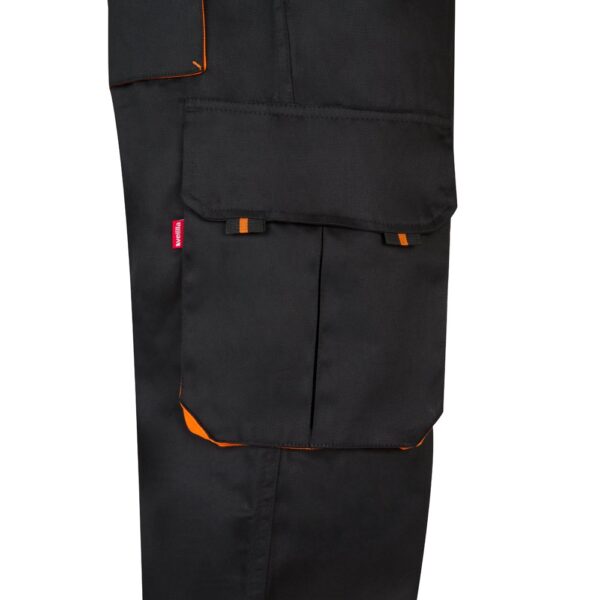 VL HYPNOS. Zweifarbige Twill-Hose mit mehreren Taschen (200 g/m²), aus Baumwolle (35 %) und Polyester (65 %)