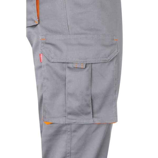 VL HYPNOS. Zweifarbige Twill-Hose mit mehreren Taschen (200 g/m²), aus Baumwolle (35 %) und Polyester (65 %)