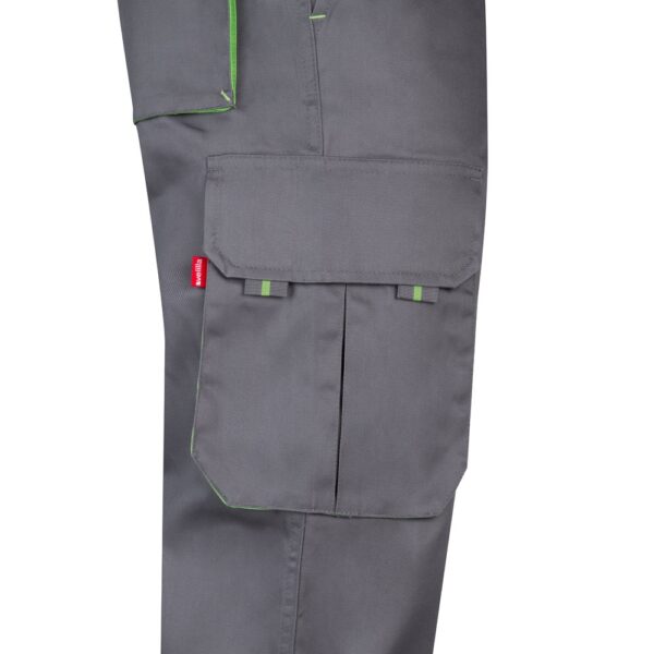 VL HYPNOS. Zweifarbige Twill-Hose mit mehreren Taschen (200 g/m²), aus Baumwolle (35 %) und Polyester (65 %)