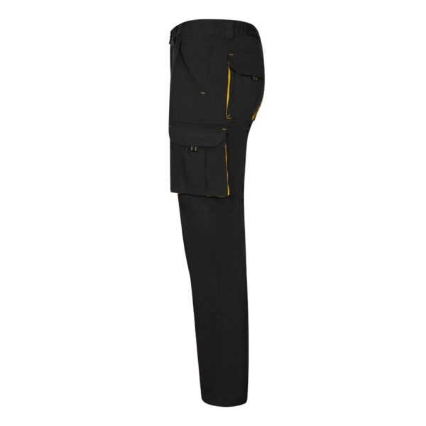 VL FIDES. Zweifarbige Stretch-Hose mit mehreren Taschen (240 g/m²), aus Baumwolle (46 %), EME (38 %) und Polyester (16 %)