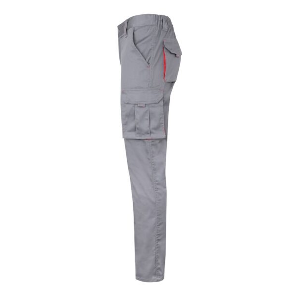 VL FIDES. Zweifarbige Stretch-Hose mit mehreren Taschen (240 g/m²), aus Baumwolle (46 %), EME (38 %) und Polyester (16 %)