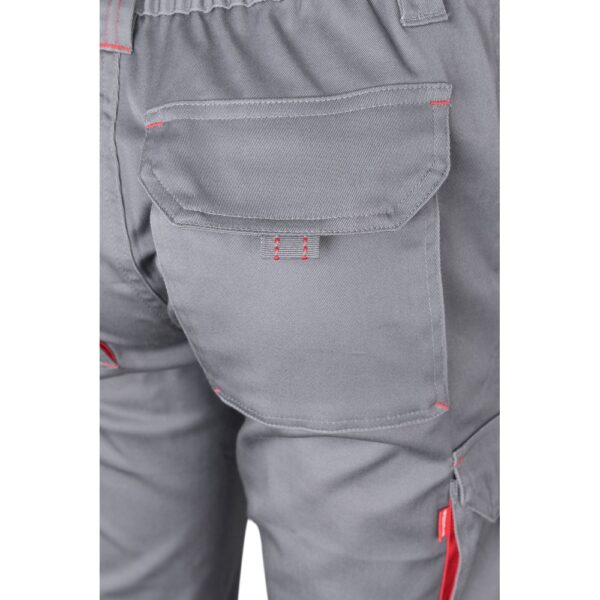 VL FIDES. Zweifarbige Stretch-Hose mit mehreren Taschen (240 g/m²), aus Baumwolle (46 %), EME (38 %) und Polyester (16 %)