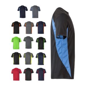 VL SLAYER. Zweifarbiges technisches T-Shirt mit Bird-Eye-Design (160 g/m²), aus Polyester (100%) - schwarz, XL