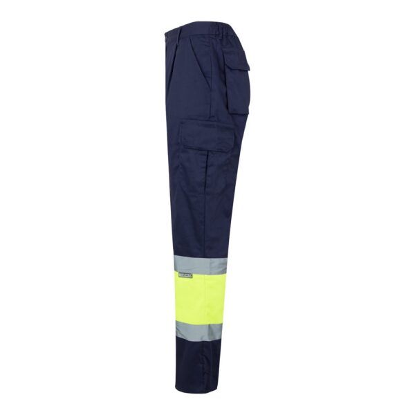 VL ATHENA. Zweifarbige Hose aus Twill (210 g/m²), gefüttert, mit mehreren Taschen, aus Baumwolle (20%) und Polyester (80%)