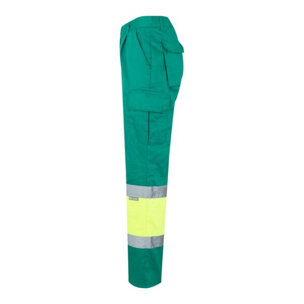 VL ATHENA. Zweifarbige Hose aus Twill (210 g/m²), gefüttert, mit mehreren Taschen, aus Baumwolle (20%) und Polyester (80%)