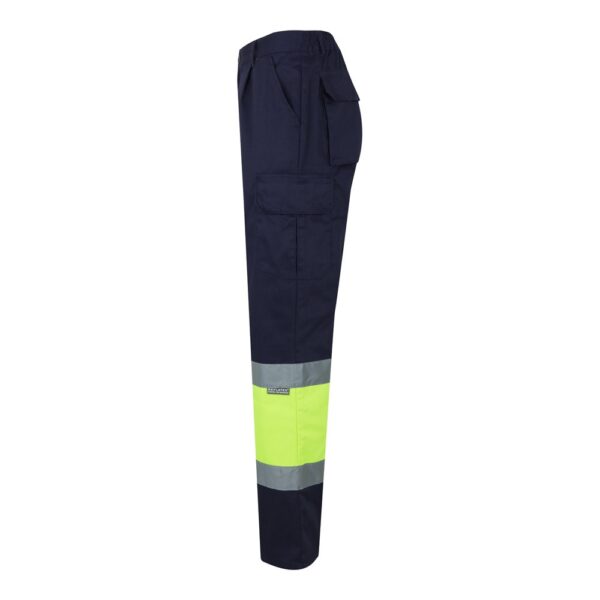 VL POSEIDON. Zweifarbige Twill-Hose mit mehreren Taschen (210 g/m²), aus Baumwolle (20%) und Polyester (80%)