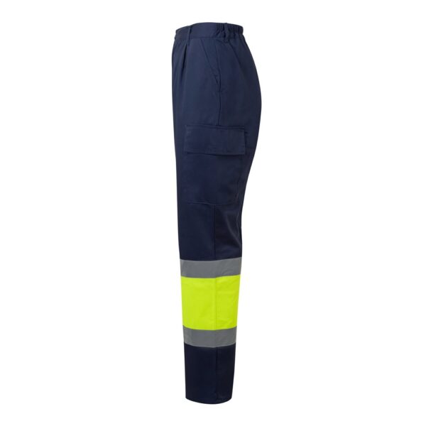 VL ARTEMIS. Zweifarbige Hose aus Twill (190g/m²), Baumwolle (20%) und Polyester (80%)