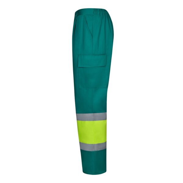 VL ARTEMIS. Zweifarbige Hose aus Twill (190g/m²), Baumwolle (20%) und Polyester (80%)