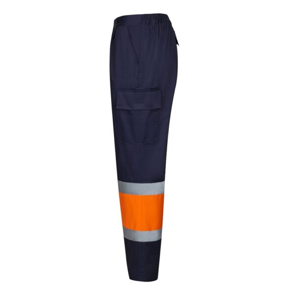 VL ARTEMIS. Zweifarbige Hose aus Twill (190g/m²), Baumwolle (20%) und Polyester (80%)