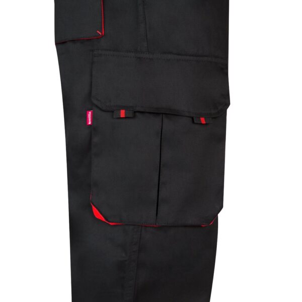 VL HYPNOS. Zweifarbige Twill-Hose mit mehreren Taschen (200 g/m²), aus Baumwolle (35 %) und Polyester (65 %)