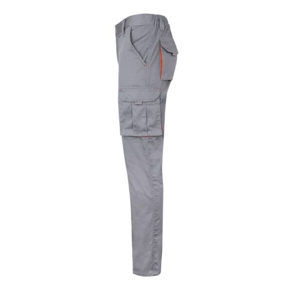 VL FIDES. Zweifarbige Stretch-Hose mit mehreren Taschen (240 g/m²), aus Baumwolle (46 %), EME (38 %) und Polyester (16 %)